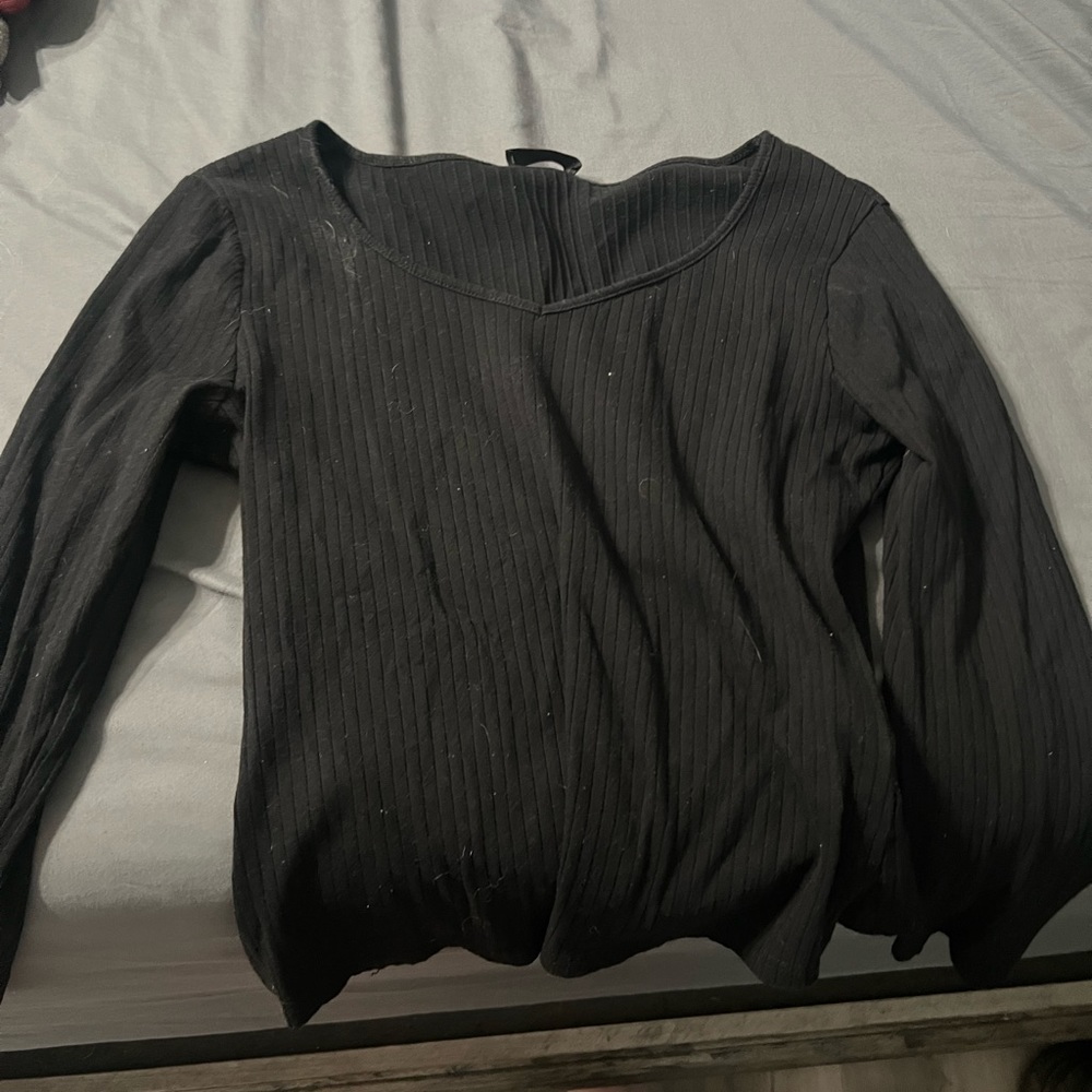 Plain black long sleeve from shein